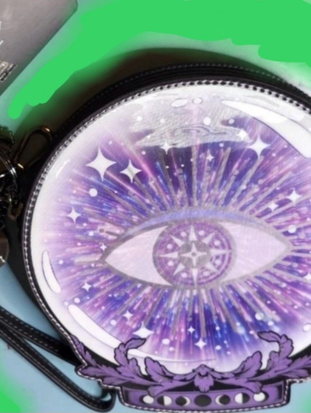 Loungefly Howl-O-Scream Sea World Purple Cosmic Wristlet with Charms - NWT